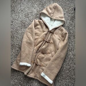 Women's Tan Toggle Coat